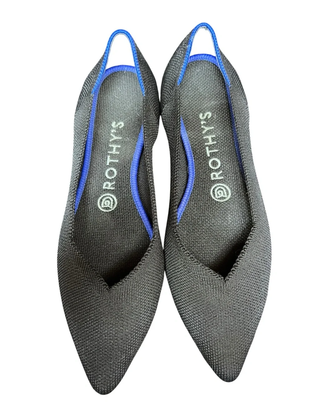 EUC Rothy’s Black Pointed Flats 7.5
